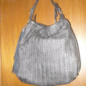 Moda luxe purse Black Zinnia Gold Hardware Tassels Huge 16 x 16 x 7